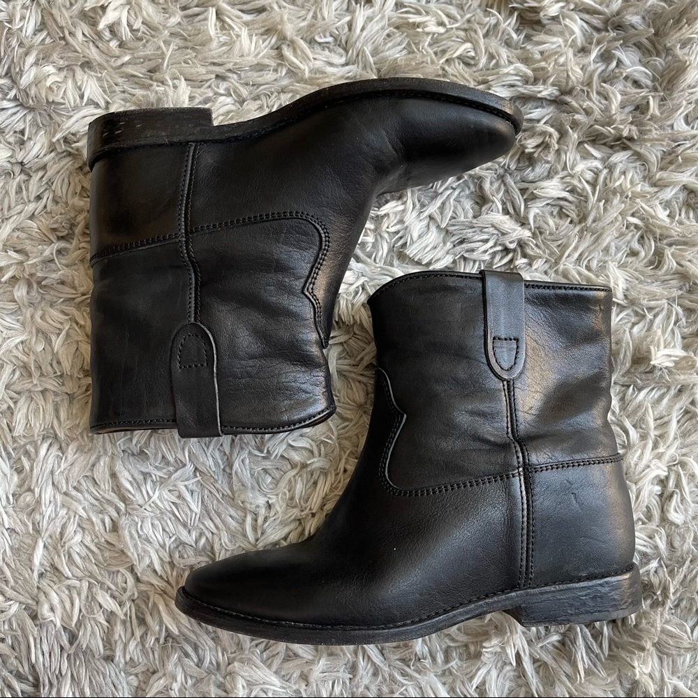 Isabel Marant Cluster Leather Hidden Wedge Ankle Boots - Picture 4 of 16